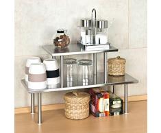 bremermann® Küchenregal, Universalregal, Gewürzregal, Edelstahl