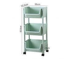 AIDA ausziehbarer Küchentrolley Aufbewahrungsregal, Organizer für bewegliche Wandschränke mit 3 Etagen grün