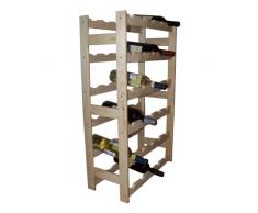 MODO24 Weinregal, Holz, unbehandelt, 53 x 25 x 86 cm, 15-Einheiten