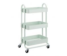 AmazonBasics – Werkzeug- oder Küchenrollwagen, 3 Ebenen, Mintgrün