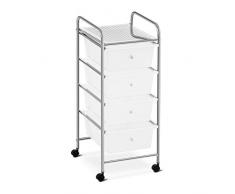 Physa Kosmetikwagen Arbeitswagen Physa RR-23 Rollwagen mit 4 Schubladen Trolley Rollregal Beistellwagen mit Rollen