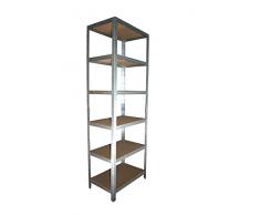shelfplaza® HOME Steckregal 200x80x50cm verzinkt 6 Böden - Kellerregal Lagerregal Metallregal Schwerlastregal Garagenregal Fachbodenregal Werkstattregal Haushaltsregal Ordnerregal