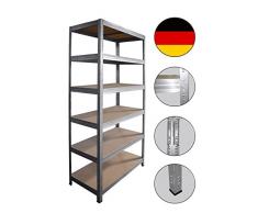 PROFI Steckregal SL 200x60x30 cm verzinkt mit 6 Böden - Kellerregal Lagerregal Schwerlastregal Garagenregal Regalsystem Fachbodenregal Werkstattregal Haushaltsregal Ordnerregal Metallregal Regal
