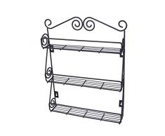 Exzact Kräuter und Gewürzregal 3 Ebenen - Küchenregal-Organizer für Gläser Flaschen Platzsparende Freistehend, an der Wand montierbar oder Schranktürbeschläge (Befestigungen sind im Paket enthalten)