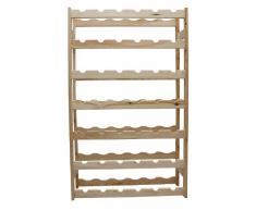 Modo24 RW-1-42 Weinregal, Holz, Unbehandelt, 63.0 x 25.0 x 102.0 cm