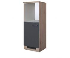 MMR Midi-Kühlschrank- und Herdumbauschrank LIVERPOOL - Umbauschrank - 1-türig - 60 cm breit - Basaltgrau Matt