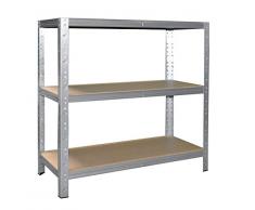 shelfplaza® HOME Steckregal 90x120x45cm verzinkt 3 Böden - Kellerregal Lagerregal Metallregal Schwerlastregal Garagenregal Fachbodenregal Werkstattregal Haushaltsregal Ordnerregal