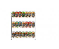 Ostmann Gewürze Chrom-Gewürzregal gefüllt mit 21 Gewürzdosen, 1500 g