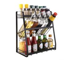 Gewürzregal Metall Regal für Gewürze Gewürzhalter Gewürzregal Gewürzständer Küche Küchengewürzregal Gewürzregal ohne Bohren 3-Etagen Metal Gewürzständer für Gewürzstreuer Ölfläschchen Gewürzdosen