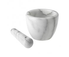 Westmark Mörser mit Stößel, Marmor, Innendurchmesser: 7,5 cm, Gourmet, Weiß/Grau, 69592260