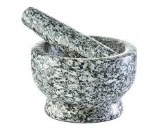Zeller 24503 Mörser und Stößel-Set, Granit, grau, ca. 13 x 13 x 8 cm