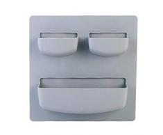 Weiy Wandregal, stanzfreies Haushaltsregal Badezimmer Küche Wandregal,Balance Oberfläche Blau Grau