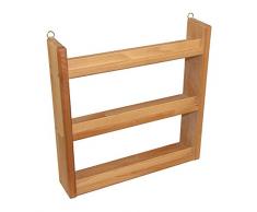 Peppiges Gewürzregal Chili aus Buche Massivholz geölt, Küchenregal, Hängeregal, Wandregal, echtes Holz