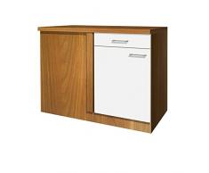Flex-Well Küchen-Eckunterschrank COSMO - Eckschrank - Unterschrank - 1-türig - Breite 110 cm - Weiß