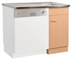 Küche-Spülzentrum/ Mehrzweckschrank 100x60 Start Melamin Buche/Buche