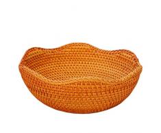 Nologo CUJUX Obstkorb, rundes Obstgemüse, Ei, Brotaufbewahrungsschalenhalter for Küchentheke, Schrank und Vorratskammer - groß