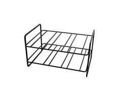 Point-Virgule Weinregal aus Metall bis zu 6 Flaschen, Weinschrank fur die Aufbewahrung in der Küche, Wohnzimmer oder Keller, 32 x 23 x 18 cm, schwarz