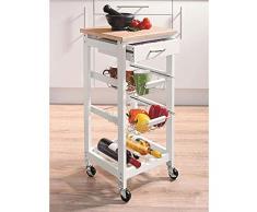 KitchenClub Küchenwagen Beistellwagen Küchentrolley Servierwagen Rollwagen