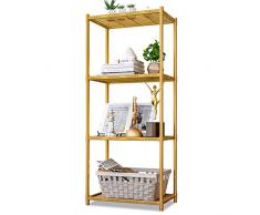 Socly Küchenregal Lagerregal Regal Badezimmerregal Platzsparend Moderne Haushaltsregal,Gold