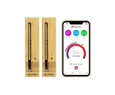 MEATER+ 2 Einheiten Bundle - Sparen Sie 20€ | 50m Reichweite Version des komplett kabellosen Fleischthermometers für Ofen Grill Küche BBQ Smoker Rotisserie mit Bluetooth und WiFi mit Digitalverbindung