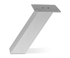 Barkonsole OLBIA 50 x 50 x 220 mm schräg Edelstahloptik Küchentheke Thekenfuß Konsole Tresenfuß Stützfuß von SO-TECH®