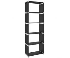 SONGMICS Standregal BÜcherregal Lagerregal Regale, Belastbarkeit jedes Bodens 5 kg, fÜr KÜche, Flur, Keller Oder Arbeitszimmer 50 x 180 x 30 cm Schwarz LSN15H