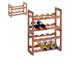 Zeller 13564 Weinregal, stapelbar, Bamboo, ca. 47 x 22 x 32 cm