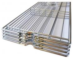 Set 4 Ersatzböden Ablageböden höhenverstellbar Teleskopregal - mehr Stauraum inklusive Befestigungsmaterial