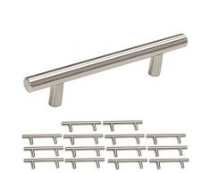 15 Stück Schrank Schublade Türgriff Stangengriff LS201BSS96 Bohrlochabstand 96mm Edelstahl Küchenschrank Möbelgriffe Kleiderschrank Zieht Griffe