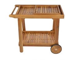 Limal Kleiner BBQ Barbecue Trolley Servierwagen Grilltrolley Beistellwagen Akazienholz