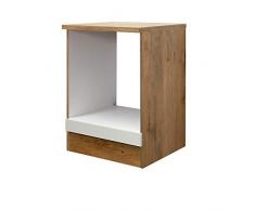 MMR Küchen-Herdumbauschrank GLASGOW - Küchenschrank - Ofenschrank - 60 cm breit - Creme Matt