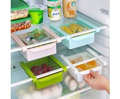 Regal Haushaltsregal Standregal Multifunktionale Kühlschrank Aufbewahrungsbox Kunststoff Küche Kühlschrank Gefrierschrank Schublade Partition Finishing Rack Küche Platzsparende Organisation (4 Stücke)