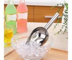 5 x 8 Sweet Schaufeln und 5 x 6 Eiszange, Servierzange Lebensmittel Schaufeln Edelstahl Set für Supermarkt Sweet Candy Coffee Ice Bucket Bar Küche Hochzeit (10 Stück)