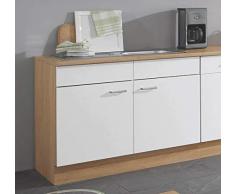 RASANTI Spülenunterschrank inkl Einbauspüle 100 SONEA von Menke Möbel Weiss/Sonoma Eiche