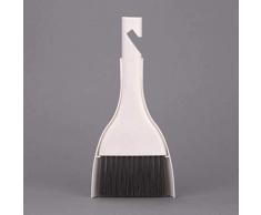 Sooiy Mini Besen und Schaufel Set, Pinsel Tastatur Desktop Reinigung Kleiner Besen, ideal für die Reinigung von kompakten Räumen - Auto, Büro, Bad, Küchentheke (weiß) Household Dustpans