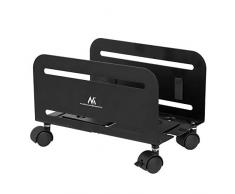 Maclean MC-851 Universal Computer Ständer mit Rollen Mobiler CPU-Ständer Computerwagen bis 10kg Rollwagen PC Desktop