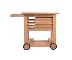 Servierwagen Milltown Teewagen Teakholz Küchenwagen Beistellwagen Beistelltisch Tisch