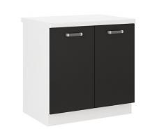 Küchen Unterschrank 80 cm für das Modell,Omega 240 Schwarz + Weiss