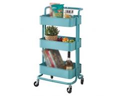 Home Decoration Lagerregal Rollen Küchenrollwagen, Multi-Layer mit Handgriff aus Metall Utility-Organizer Rack-Büro Badezimmer Waschraum Aufbewahrungswagen Wagen Friseursalon-Werkzeugwagen