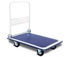COSTWAY Plattformwagen 300kg Rollwagen Transportkarre Sackkarre Handewagen Transportwagen Klappwagen 90x60cm