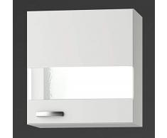 idealShopping GmbH Glashängeschrank OGH656-9 in weiß glänzend