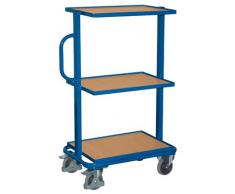 Beistellwagen, 3 Holzböden (fest), Ladefläche LxB 612x412 mm, Auáenmaáe LxBxH 818x455x1150 mm, Tragl