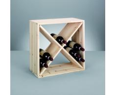 Zeller 13170 Weinregal, Naturholz, Kreuz, ca. 52 x 25 x 52 cm