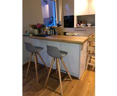 Küchentresen Eiche massiv mit glatter Baumkante, trendline