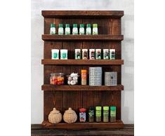 Holz Gewürzregal stehend hängend fertig montiert braun vintage