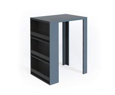 Vicco Bartisch Bar Weiß Anthrazit Tresen Bartresen Stehtisch Tisch Tresentisch Bistrotisch Küche mit 3 extra Fächern (Anthrazit)