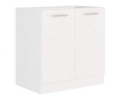 EKO White Spülenschrank 80 Weiss matt Küchenzeile Küchenblock Küche Einbauküche