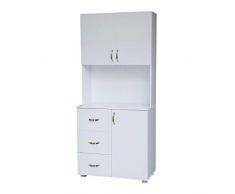 HTI-Line Küchenbuffet Blanca Küchenregal Küchenmöbel Mikrowellenschrank Buffetschrank Hochschrank