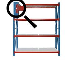 Vesalia Profi Steckregal für Zuhause 172 cm Höhe (Hauptregal - Tiefe: 40 cm; Breite 150 cm)