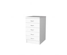 Flex-Well Küchenschrank BOCHUM | Schubladen-Unterschrank | 5 Schubladen | Breite 50 cm | Weiß